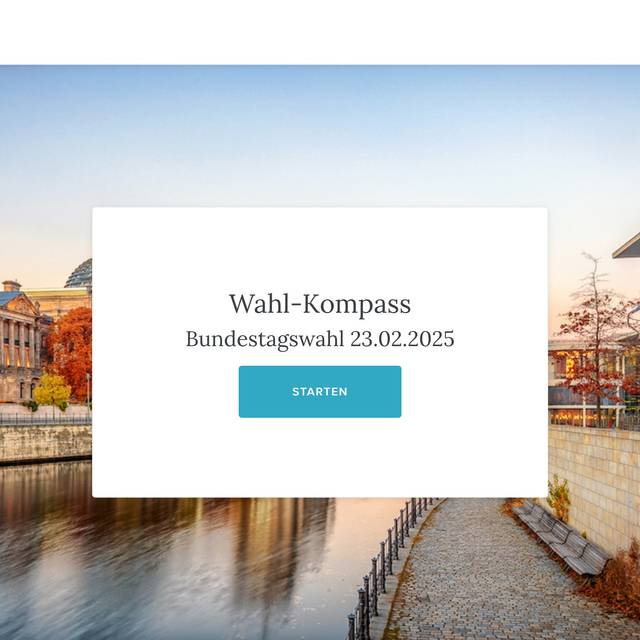 Das Bild ist ein Screenshot des Wahl-Kompass der Uni Münster.