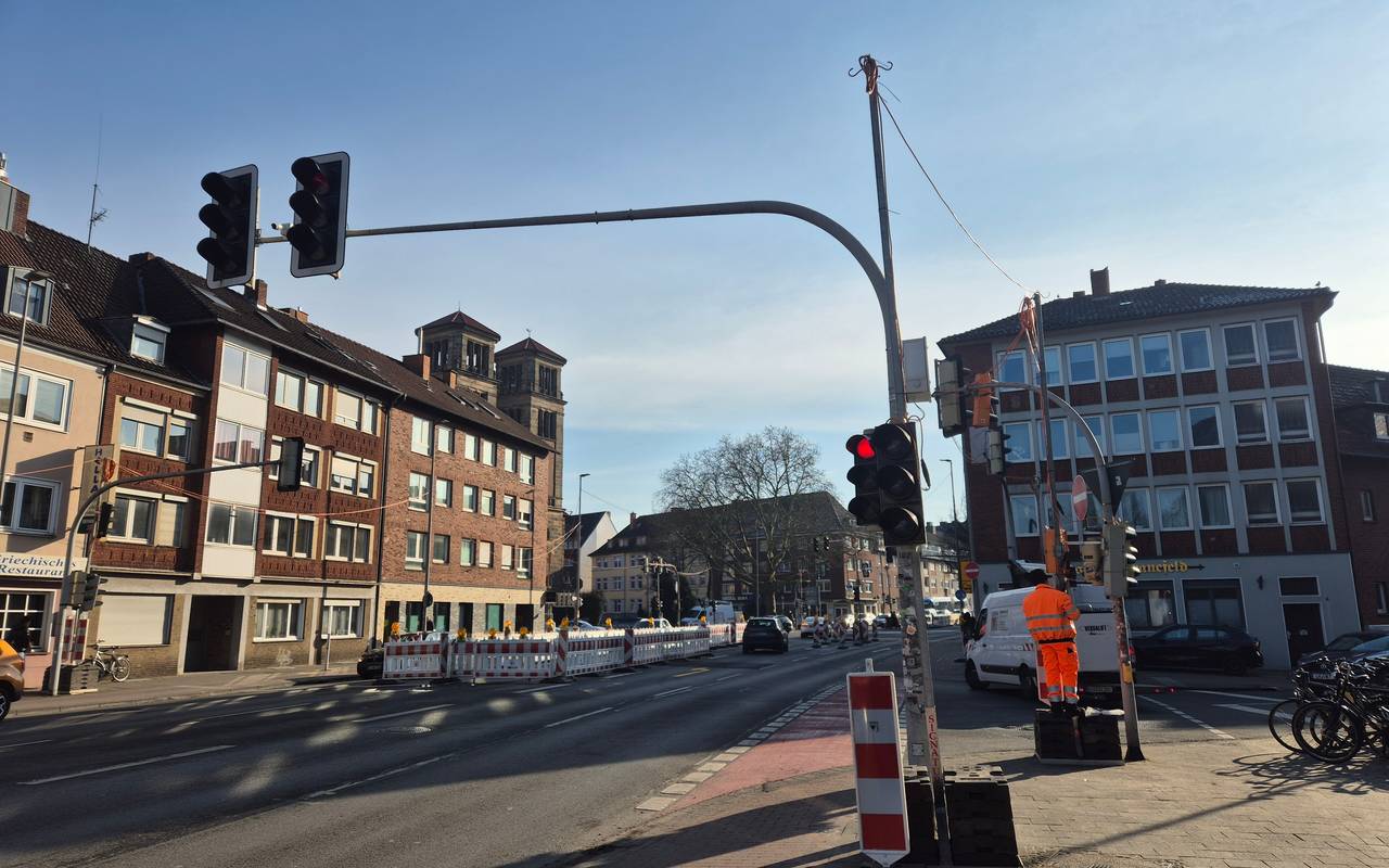 Die Baustelle an der Weseler Straße.