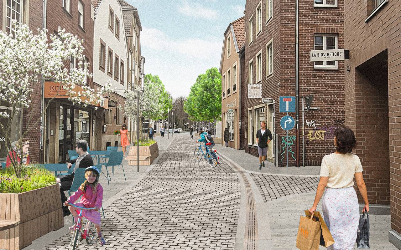 So könnte die Hörsterstraße nach Anschluss der Umgestaltung aussehen.