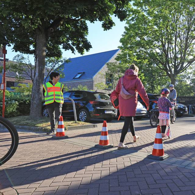 Münsters erste Schulstraße an der Gottfried-von-Cappenberg-Grundschule.