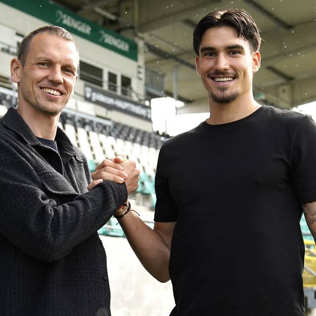 Geschäftsführer Ole Kittner und Neuzugang Antonio Tikvic.