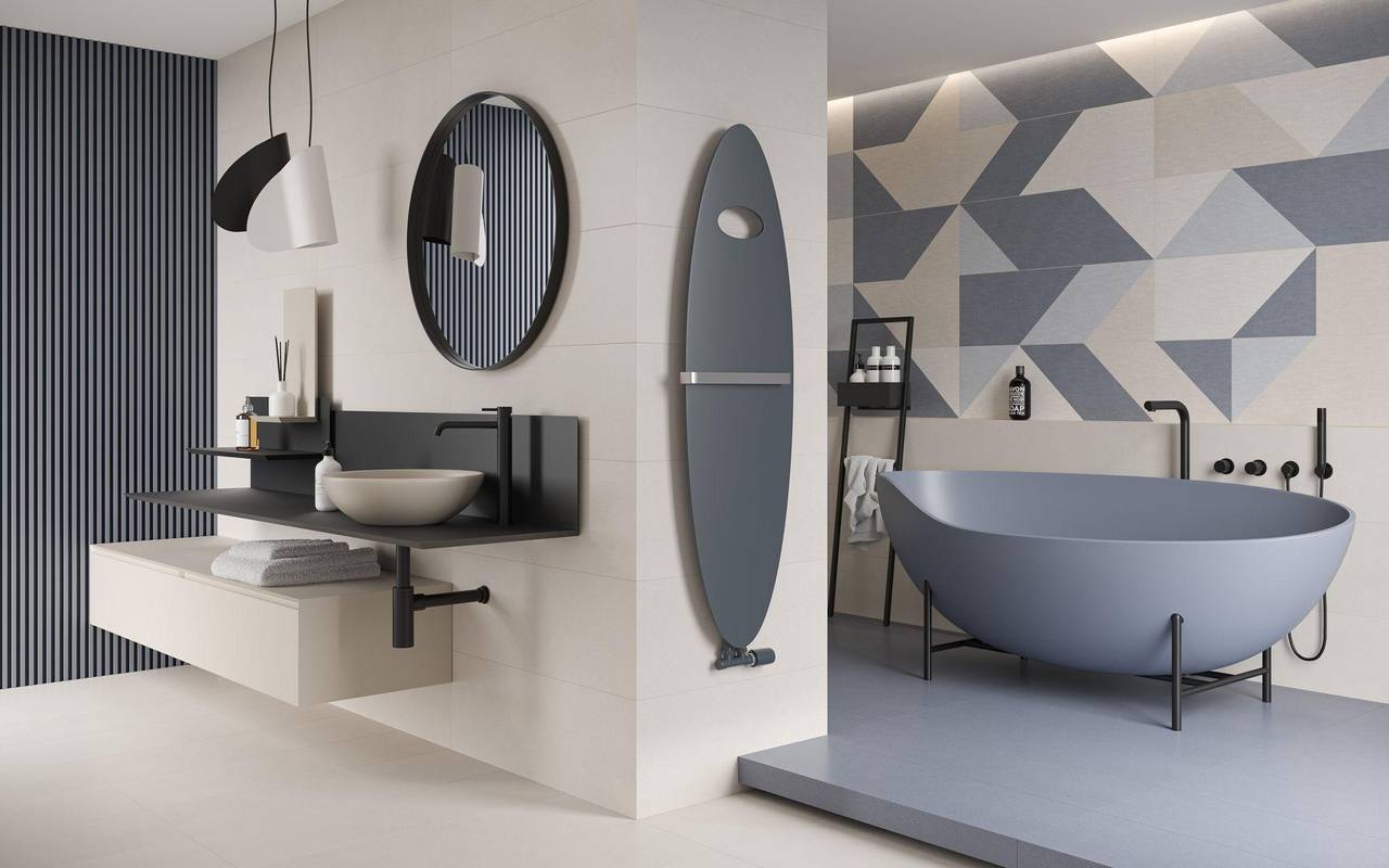 Designheizkörper im Badezimmer