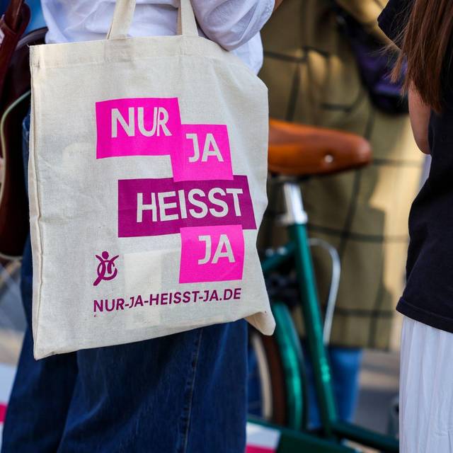 Aufschrift "Nur Ja heisst Ja"