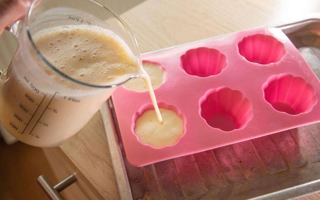 Vanille-Panna Cotta in Sillikonform