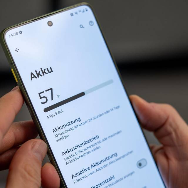 Die Akku-Einstellungen eines Android-Smartphones
