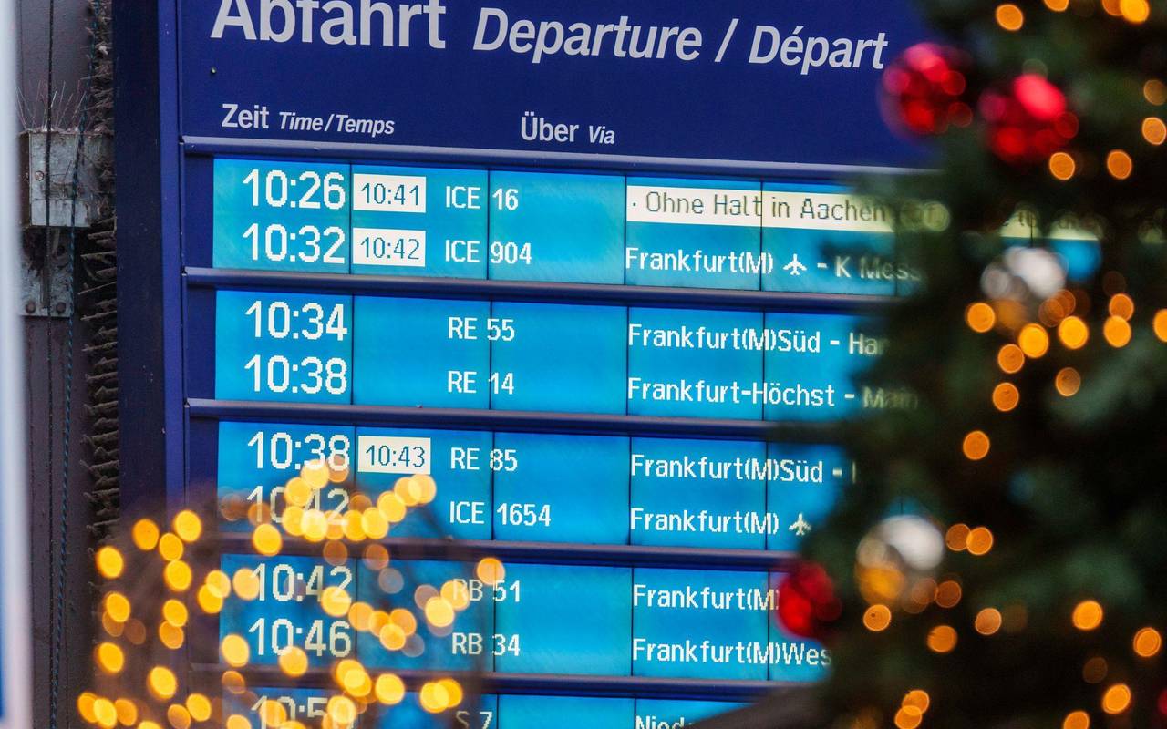 Weihnachtsreiseverkehr bei der Deutschen Bahn