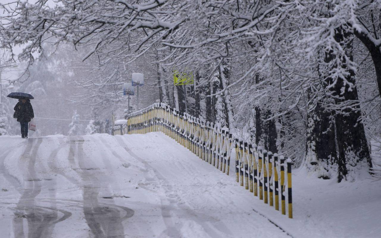 Winterwetter in Serbien