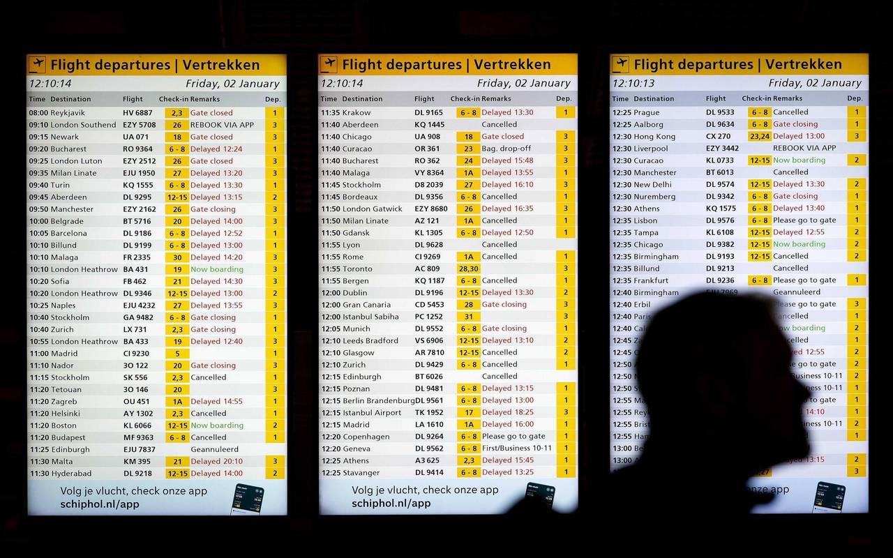 Flugausfälle in Schiphol