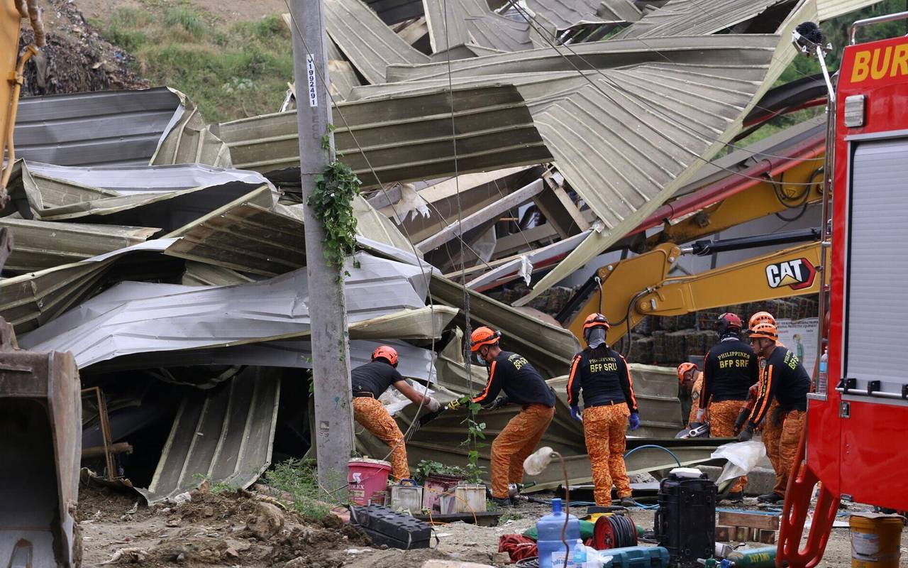 Mülllawine auf Deponie in Philippinen