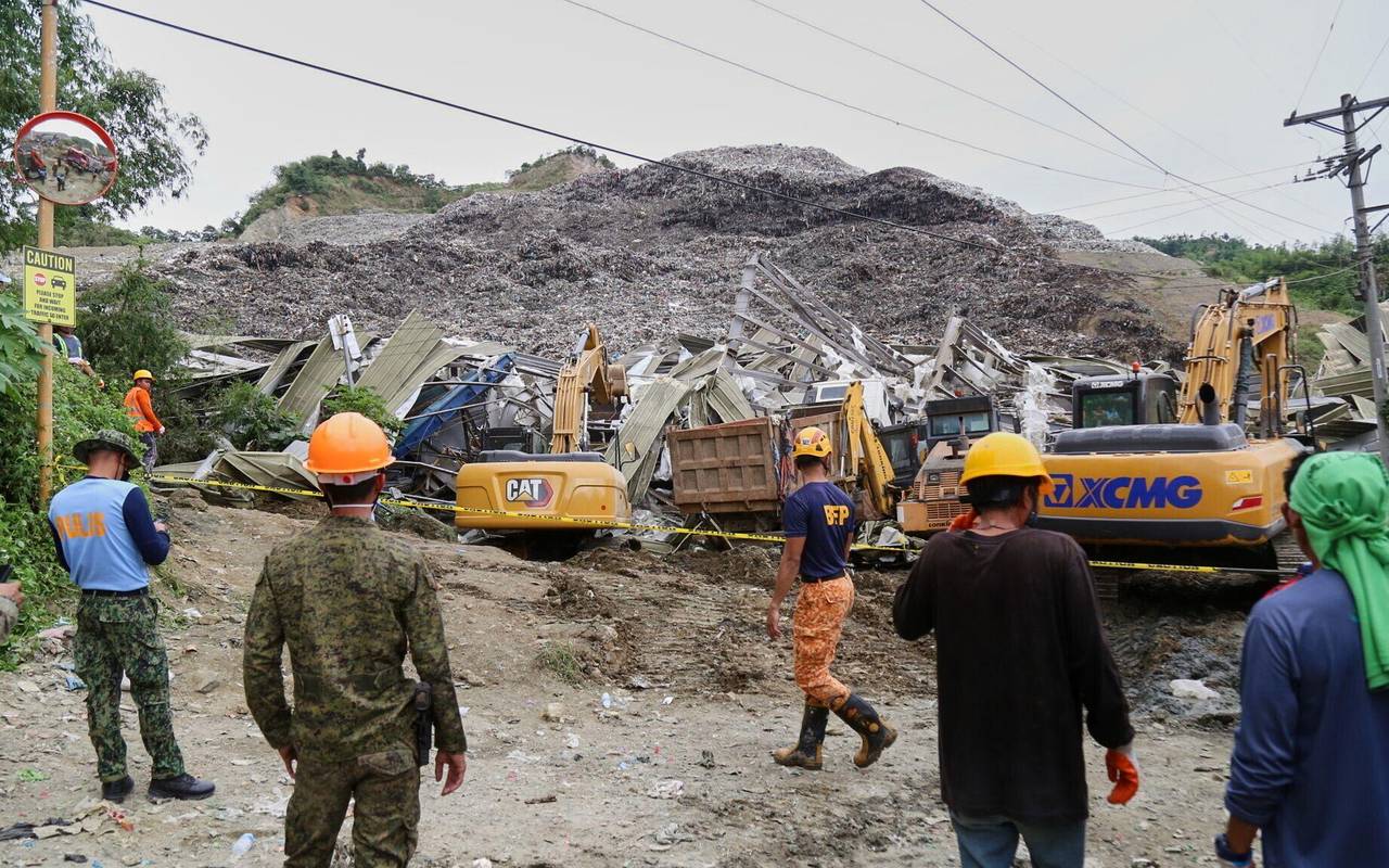Mülllawine auf Deponie in Philippinen