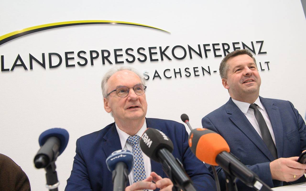 Kabinetts-Pressekonferenz in Sachsen-Anhalt