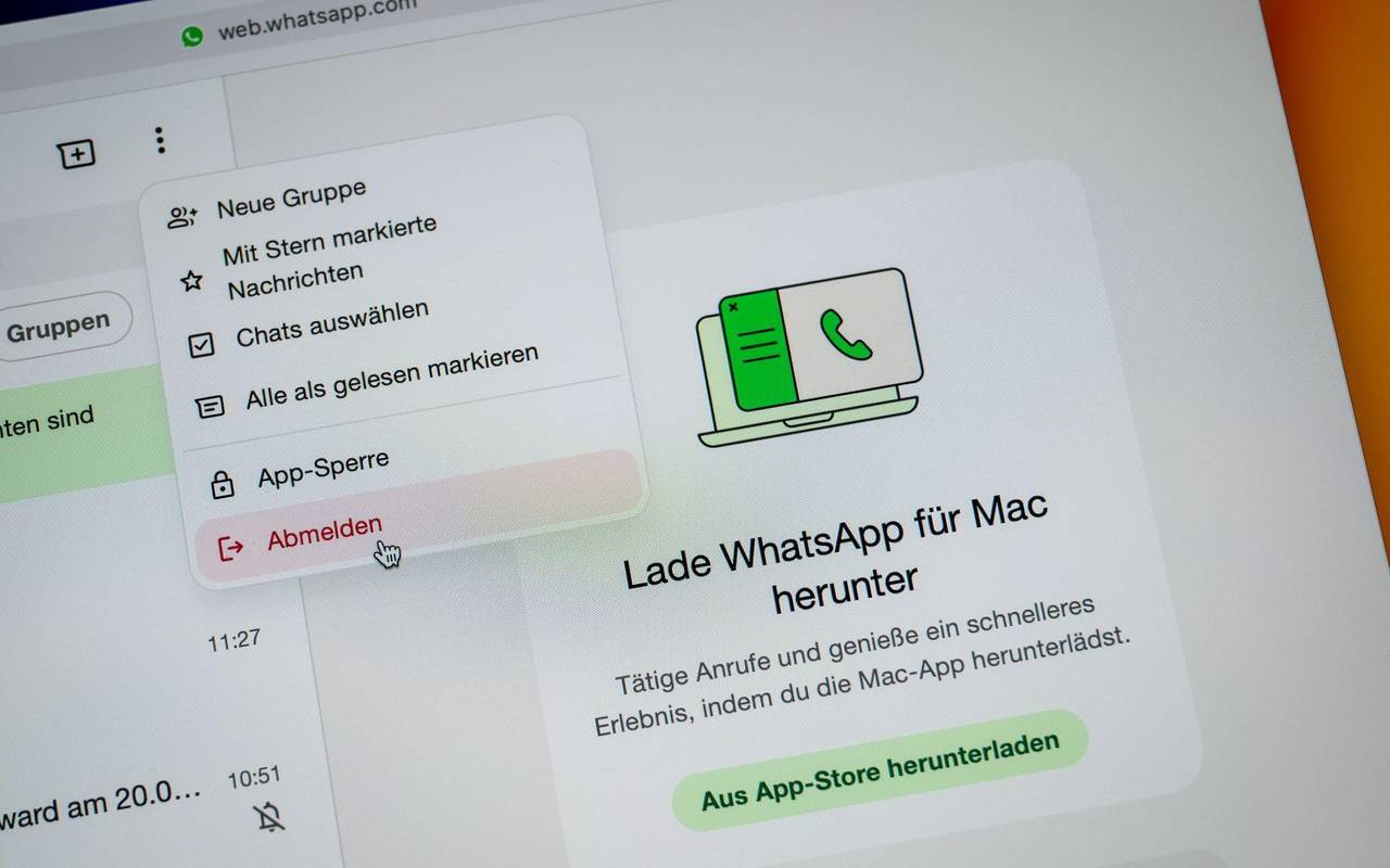 Die Web-Oberfläche von WhatsApp auf einem Computer