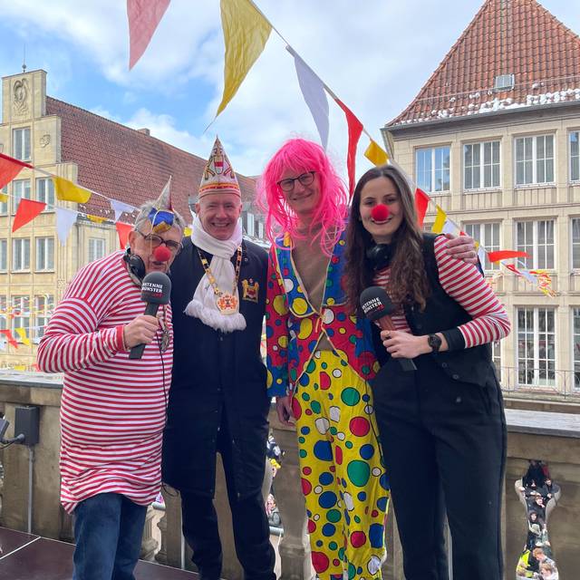 ANTENNE MÜNSTER berichtet live vom Rosenmontagszug.