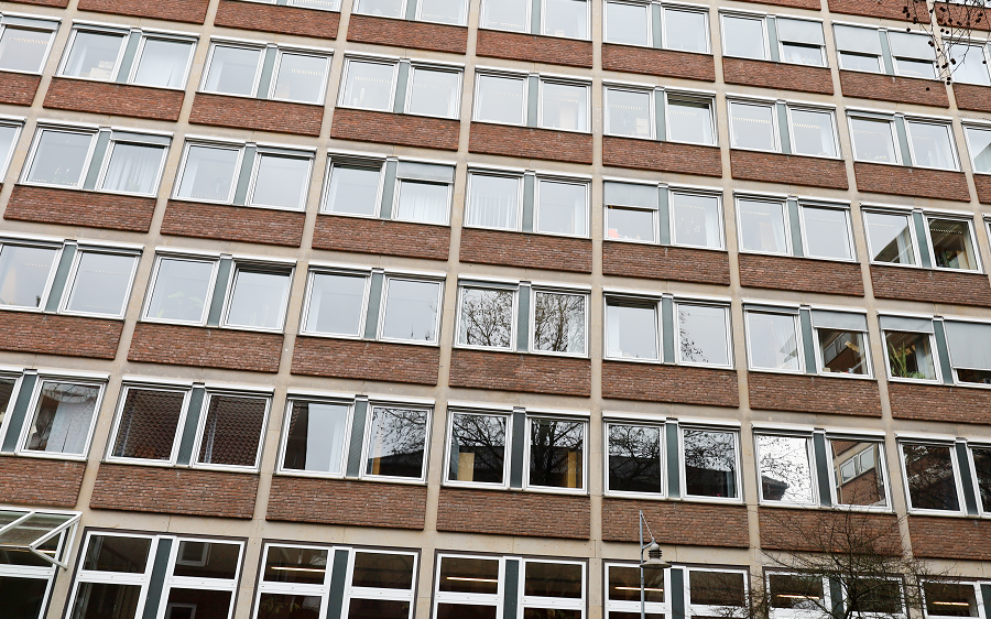 Das Justizzentrum in Münster wird umfangreich saniert. Derzeit finden bereits die ersten Maßnahmen statt.