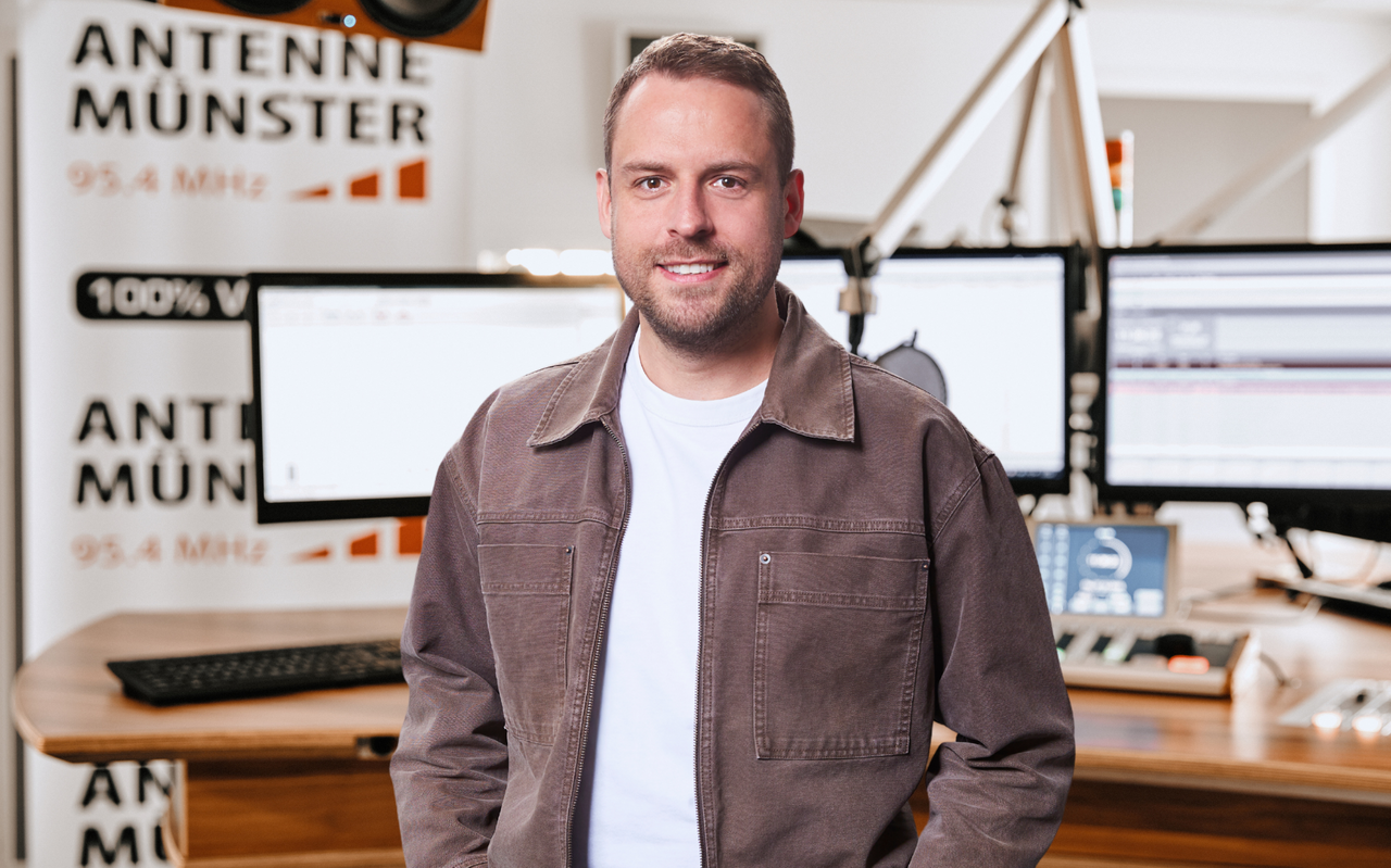 Tino Tiede im ANTENNE MÜNSTER-Studio