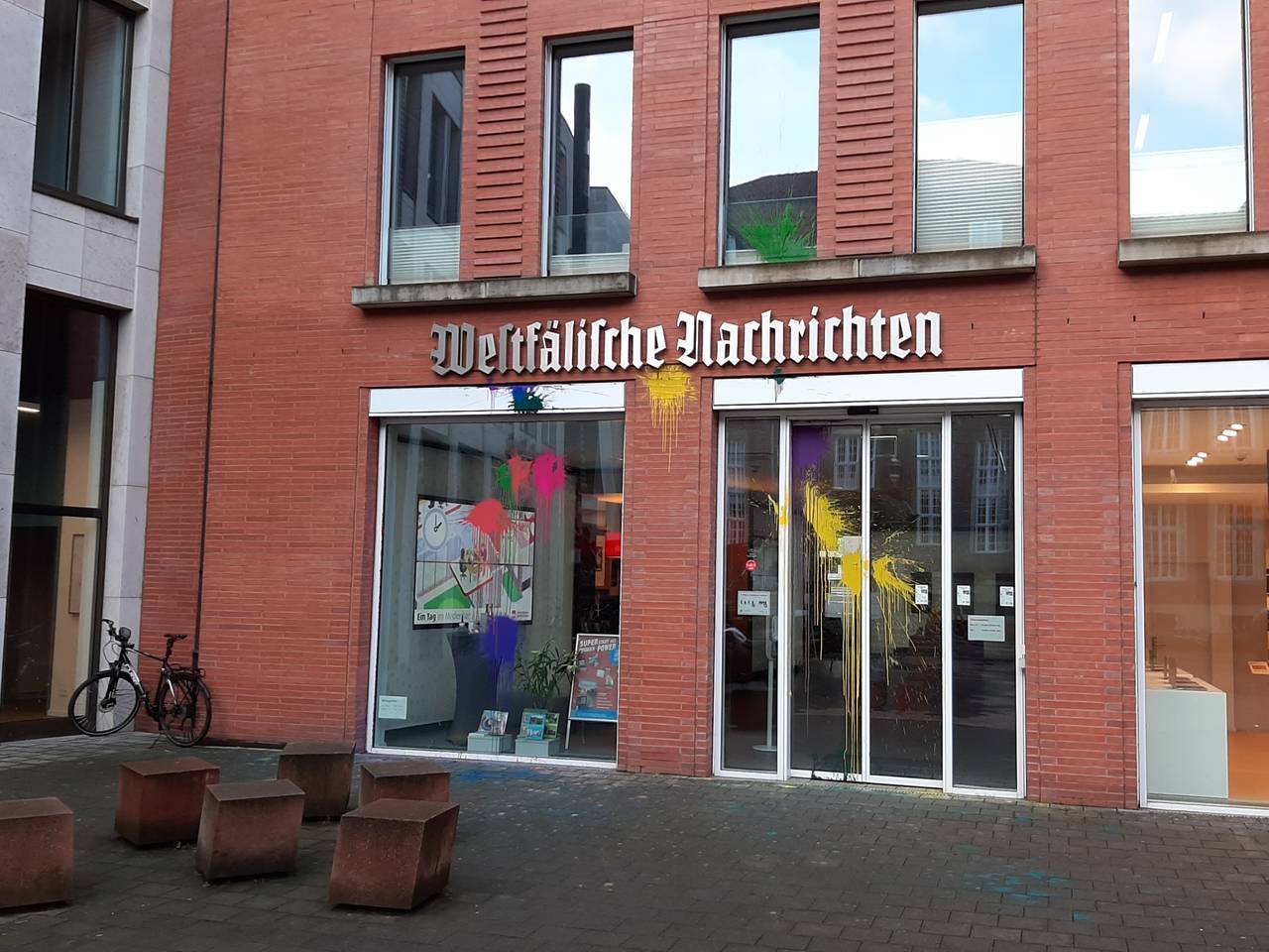 Schmierereien in der Innenstadt Antenne Münster