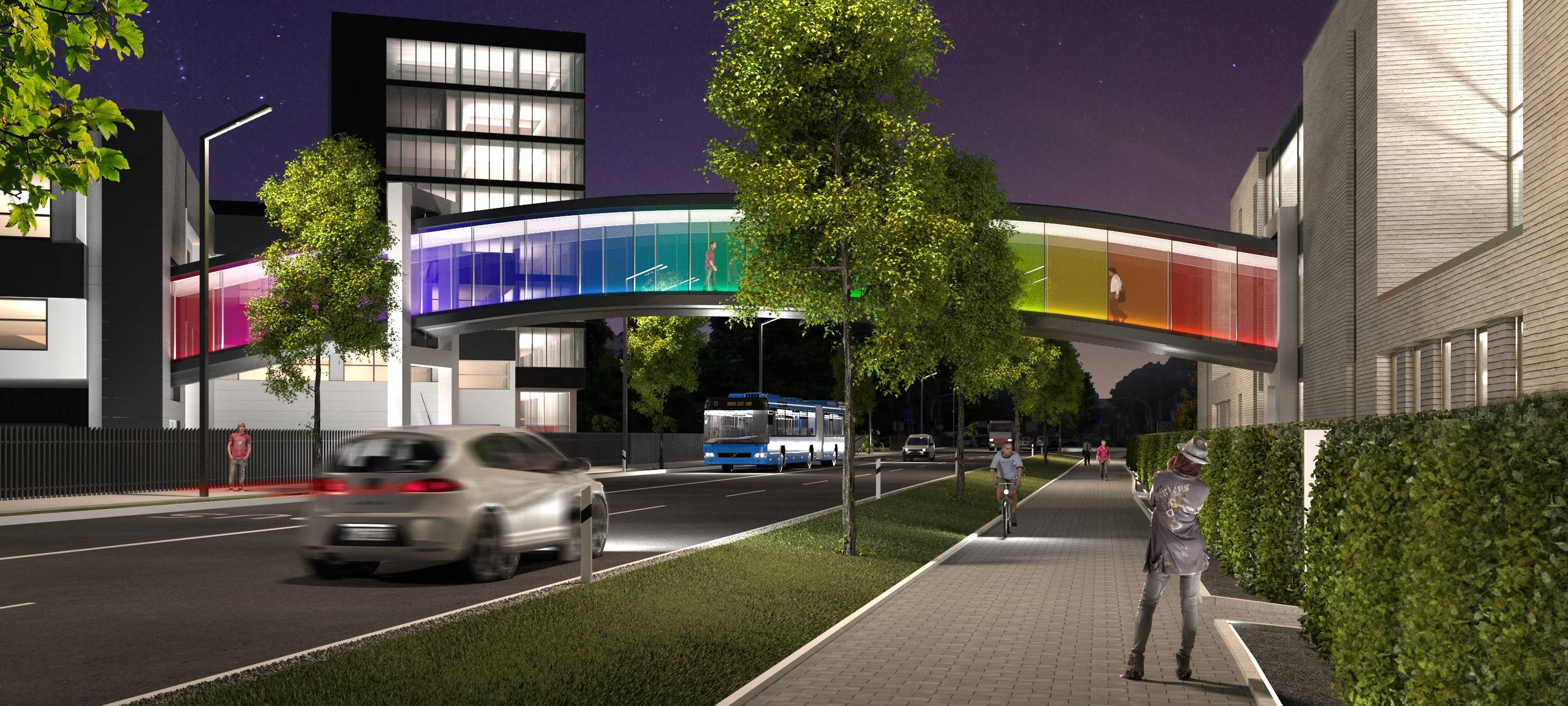Brillux baut Verbindungsbrücke über die Weseler Straße