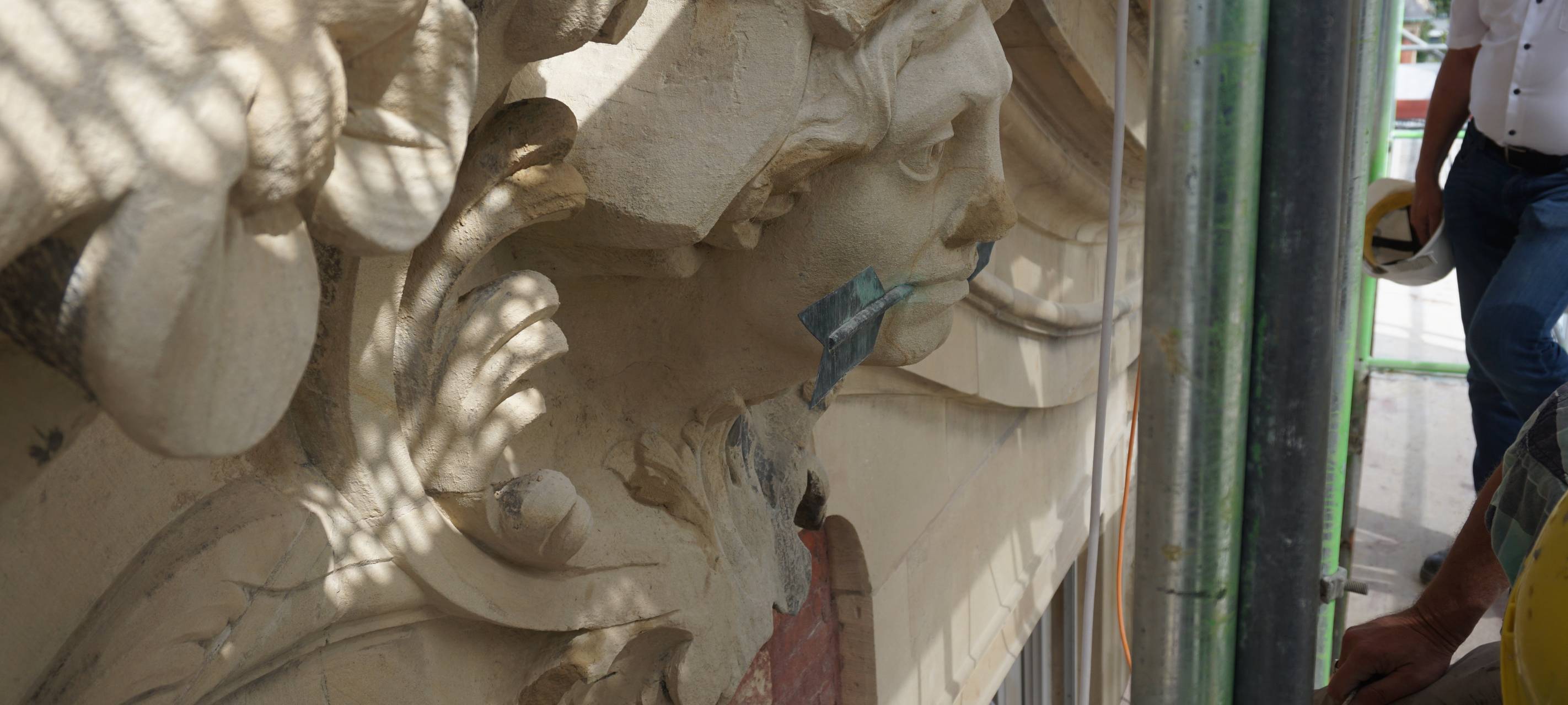 Restaurierung der Schloss-Fassade: Alles läuft nach Plan