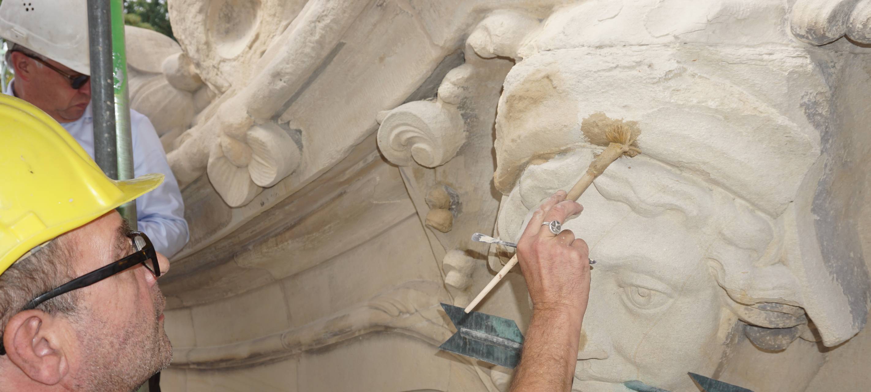 Restaurierung der Schloss-Fassade: Alles läuft nach Plan