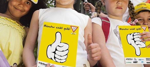 Wir bringen euch sicher zur Schule - Münster sieht gelb