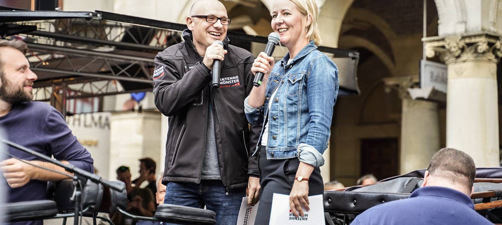 ANTENNE MÜNSTER Morgenmoderatoren Christoph Hausdorf und Anja Brukner begleiten das Stadtfest – drei Tage lang