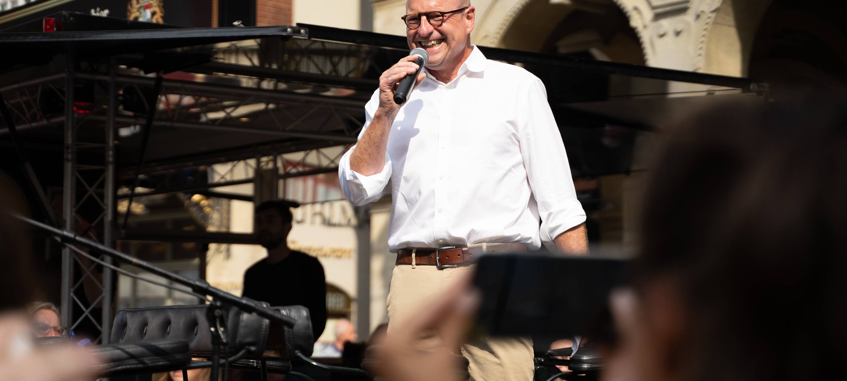 Münsters Oberbürgemeister Markus Lewe bei der Eröffnung