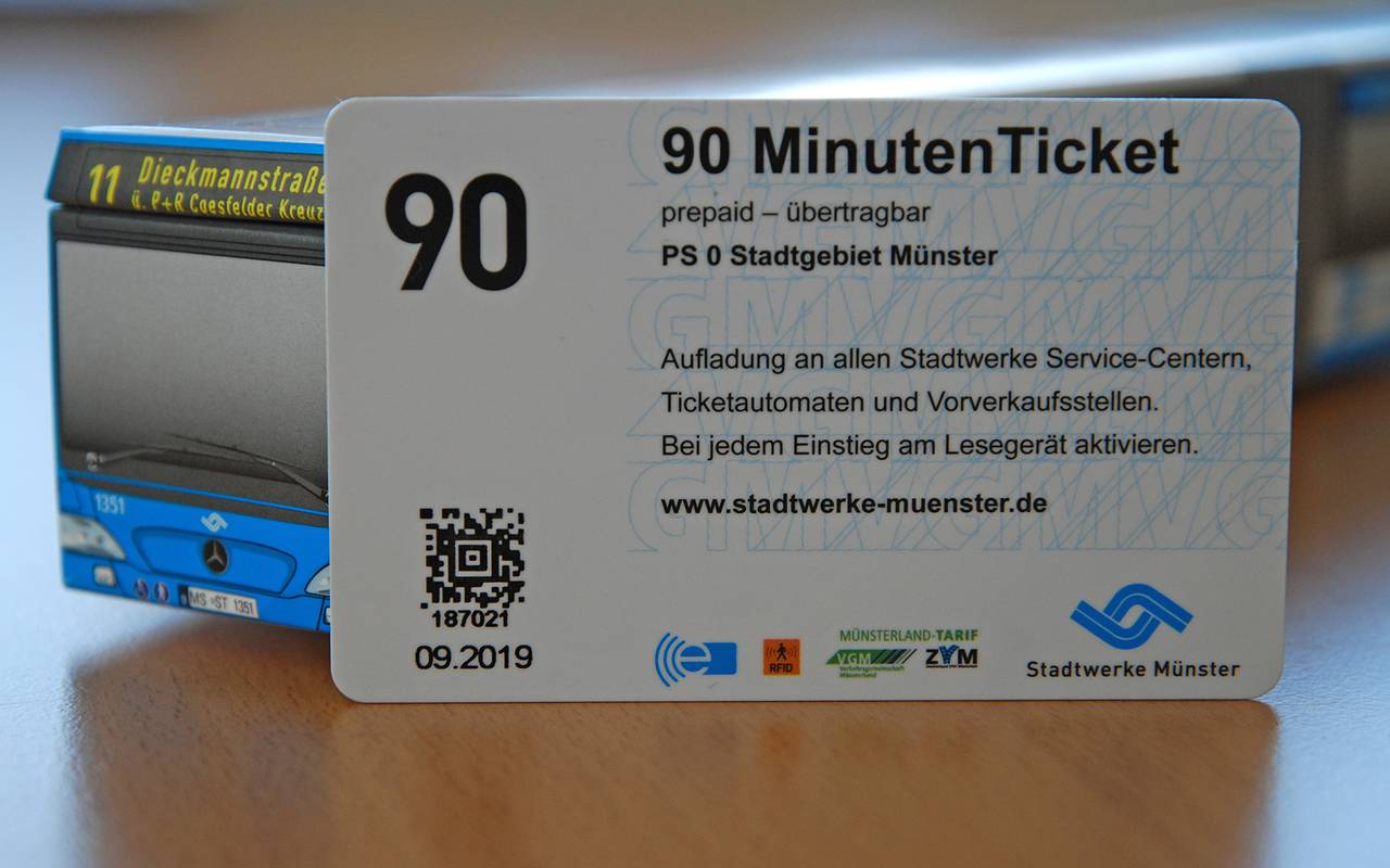 Erste 90-MinutenTicket-Karten "prepaid" laufen ab - Antenne Münster Erste 90-MinutenTicket-Karten "prepaid" laufen ab - Antenne Münster