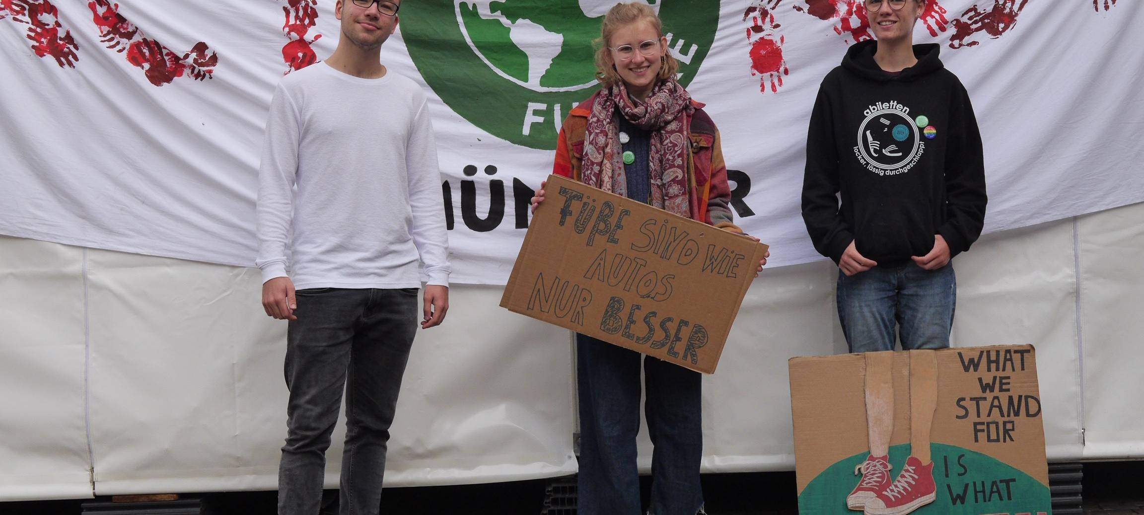Streik im Rathausinnenhof