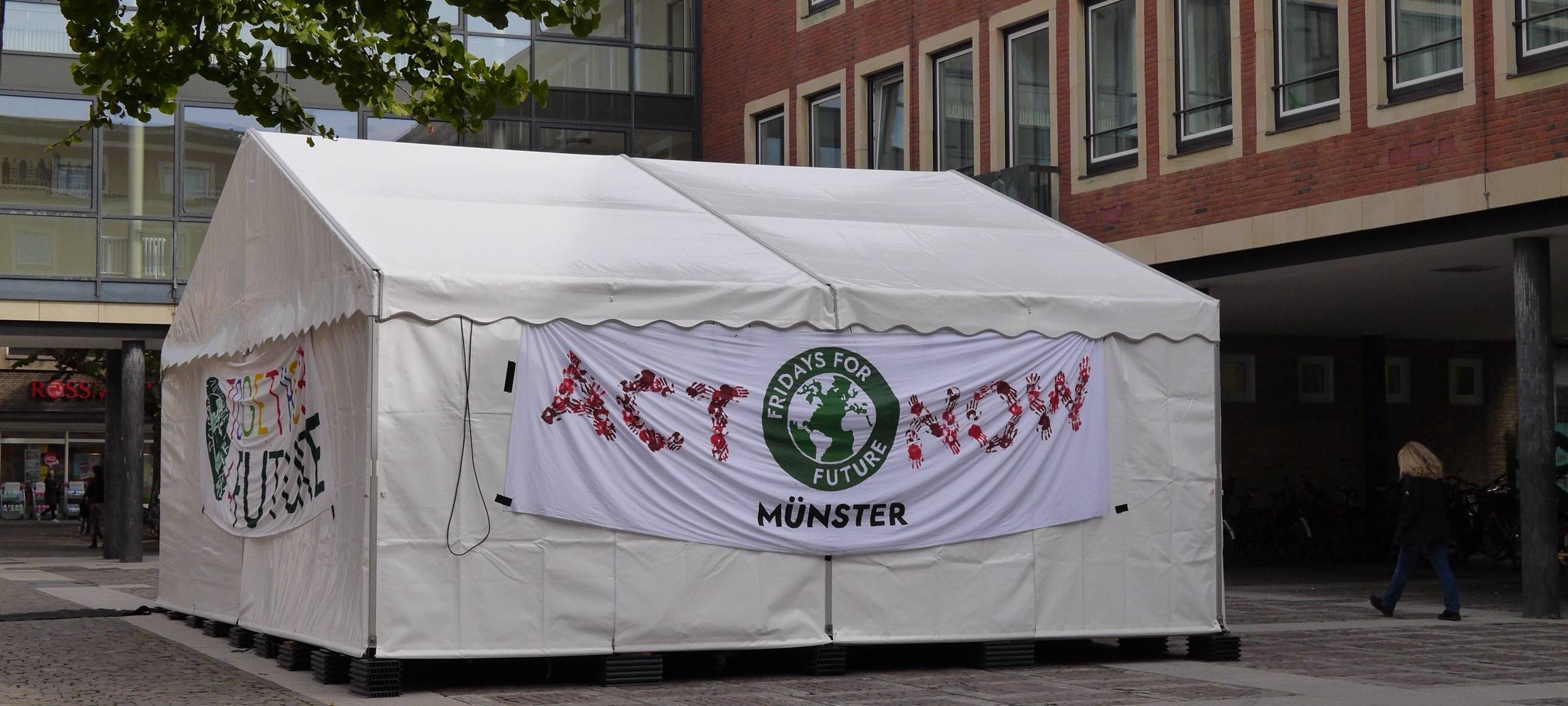 Streik im Rathausinnenhof