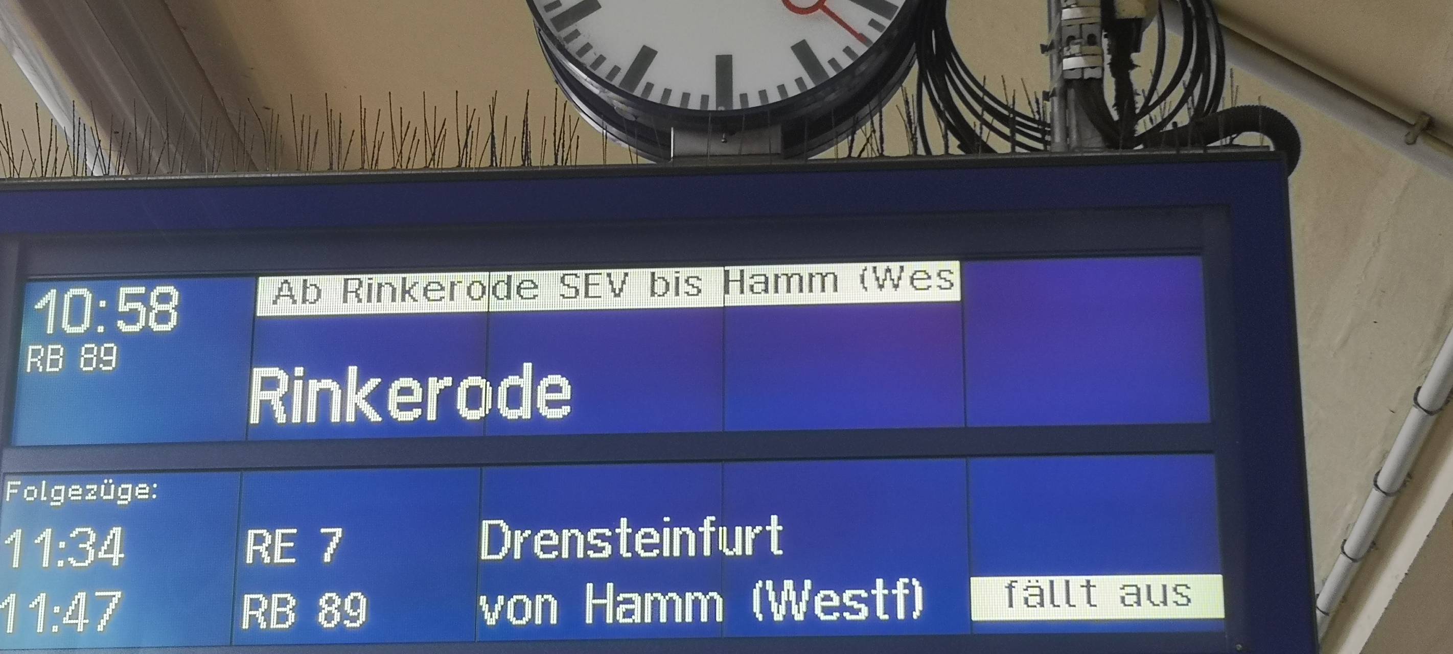 Bauarbeiten zwischen Münster und Hamm