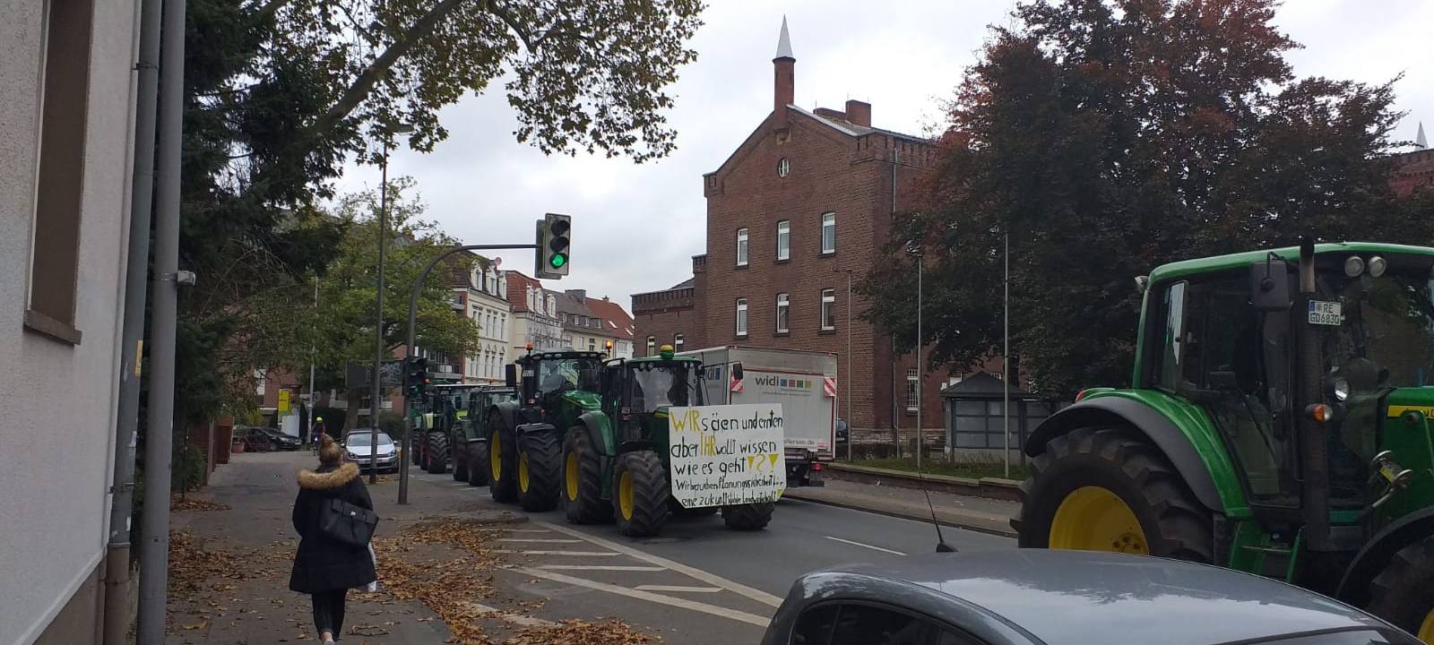 Trecker-Demo in Münster