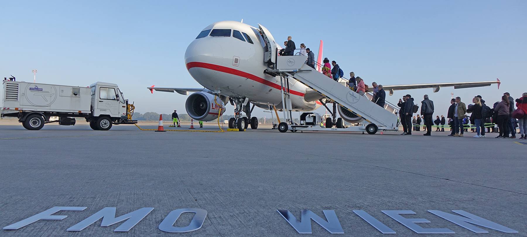 Erster Flug nach Wien