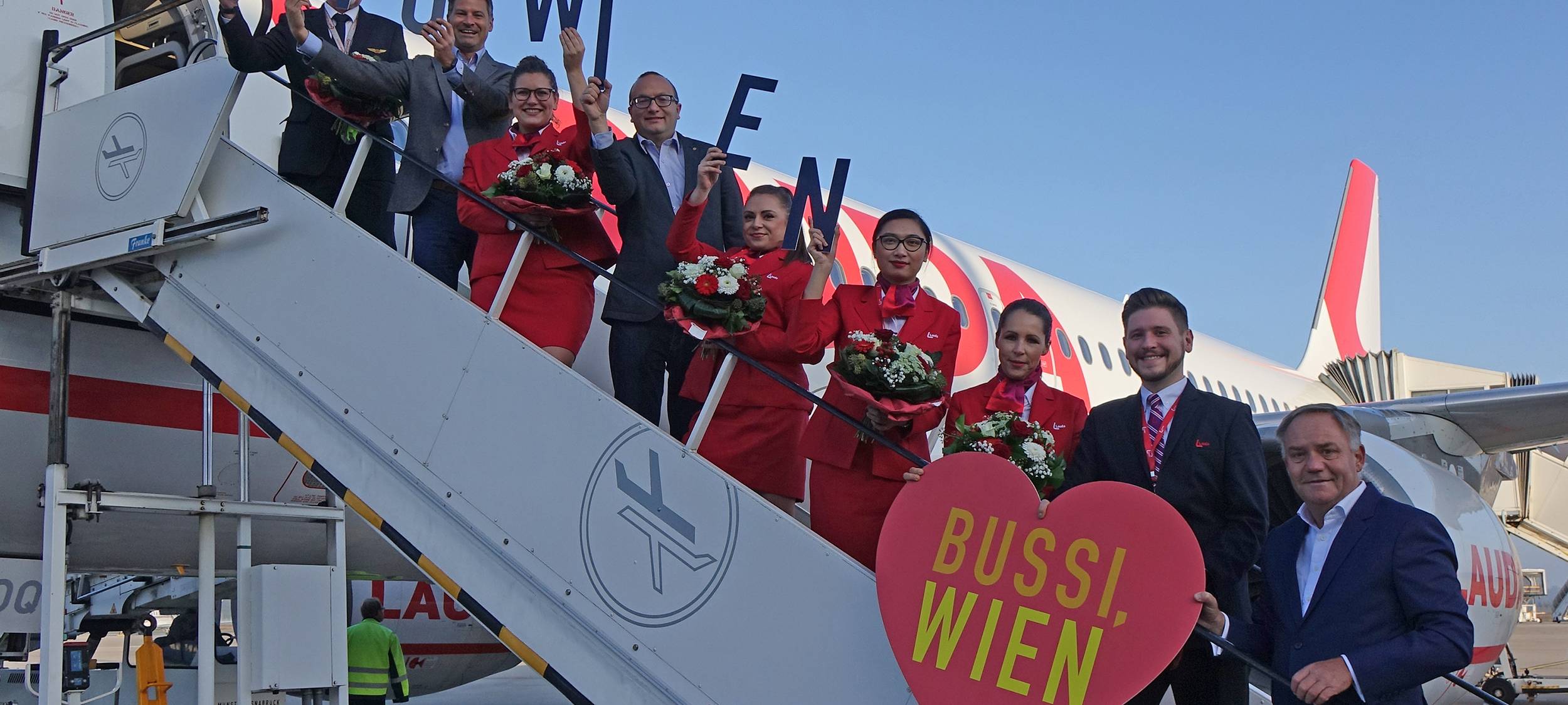 Erster Flug nach Wien