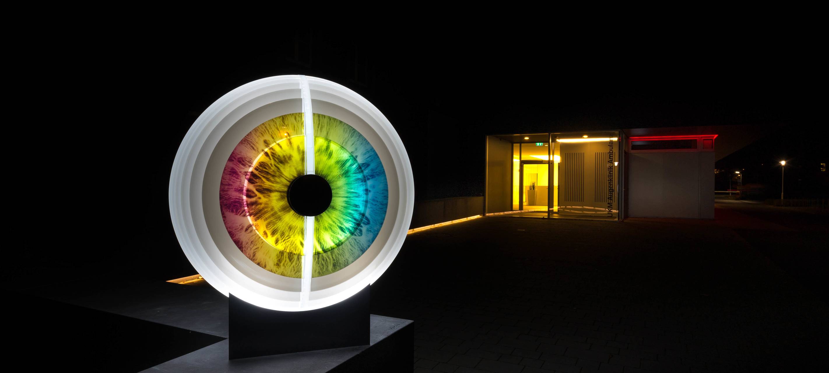 Ein dreidimensionales Auge aus Acryl