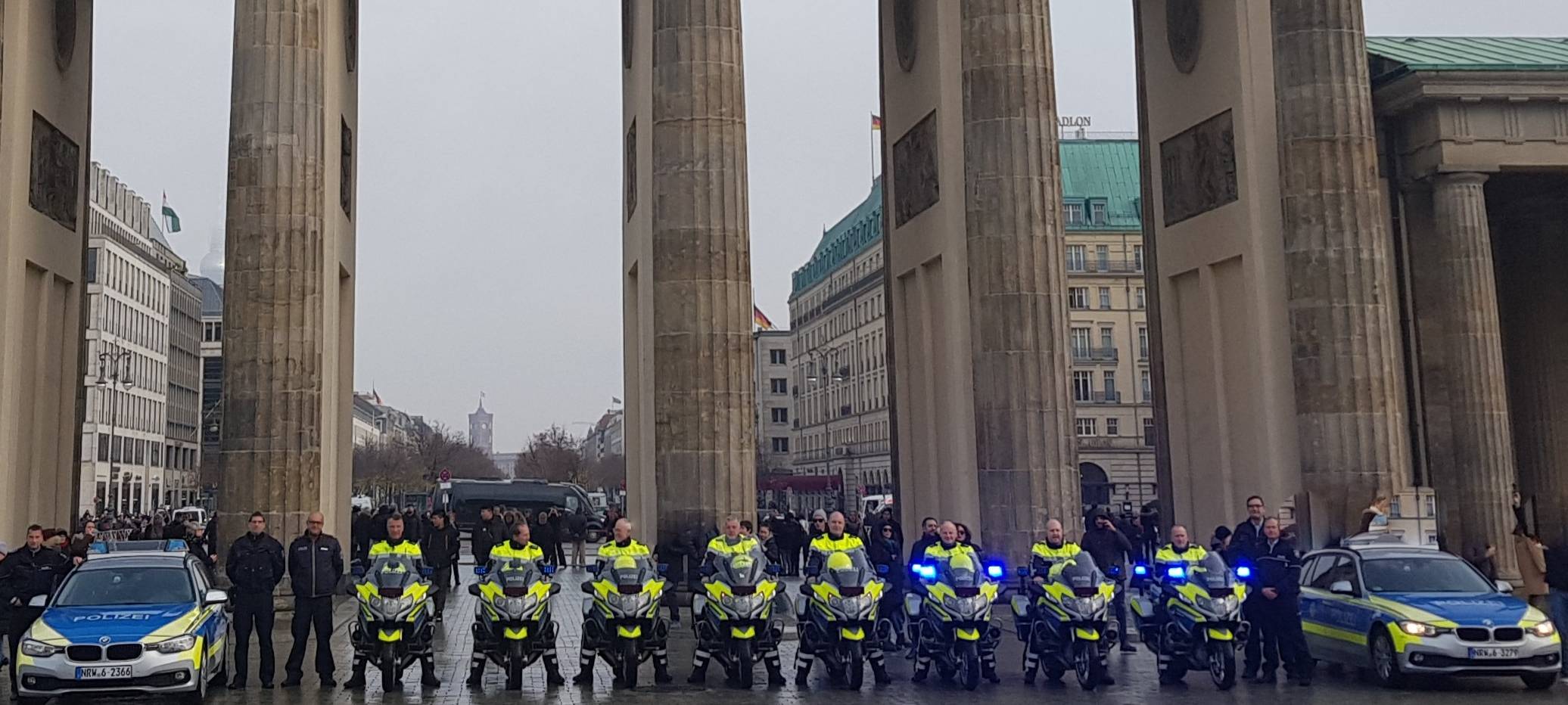 Münsteraner Polizisten im Einsatz in Berlin
