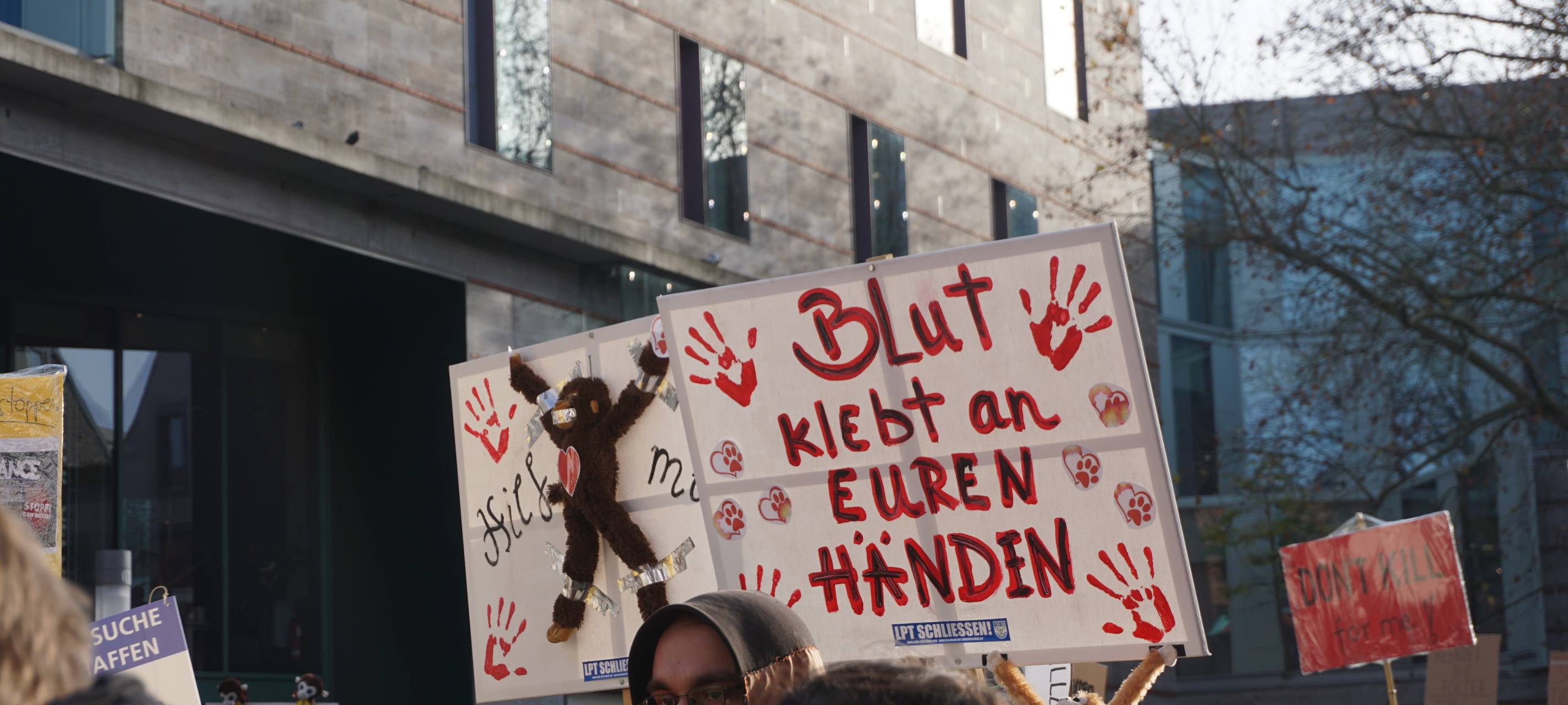 Demo gegen Tierversuche
