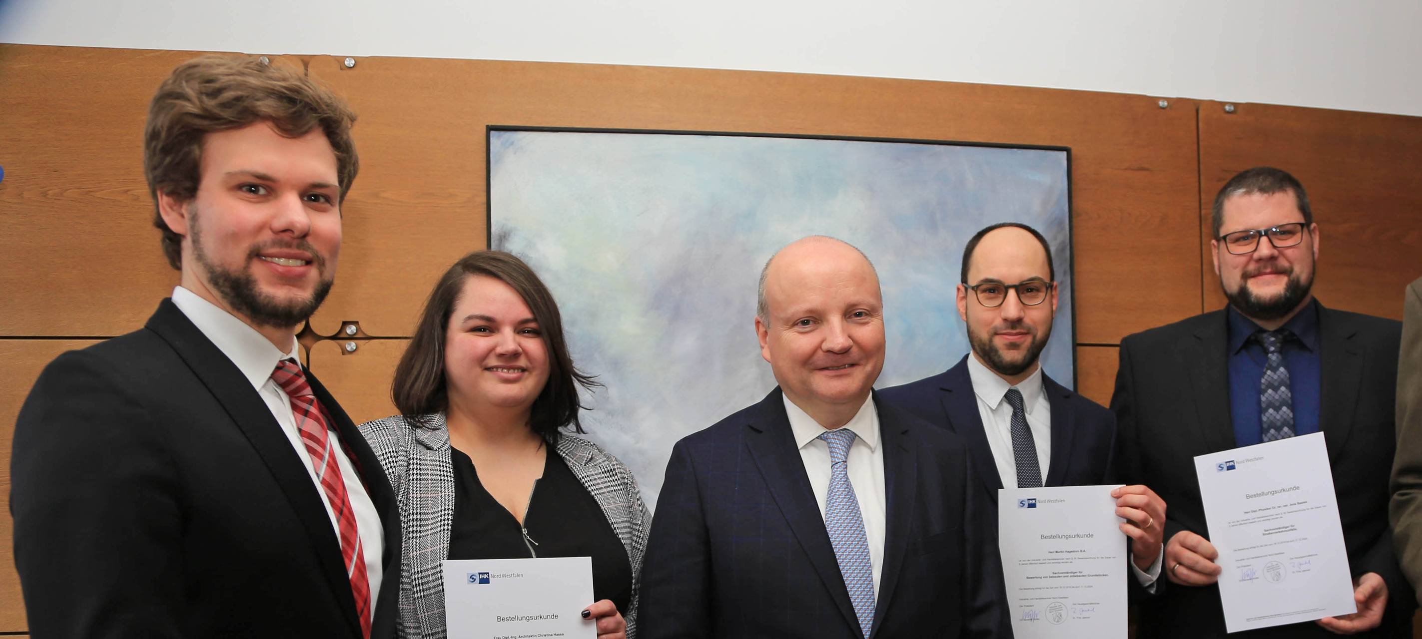 IHK-Präsident vereidigt vier Sachverständige aus Münster