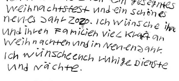 Nette Kinder-Post für die Polizei in Münster