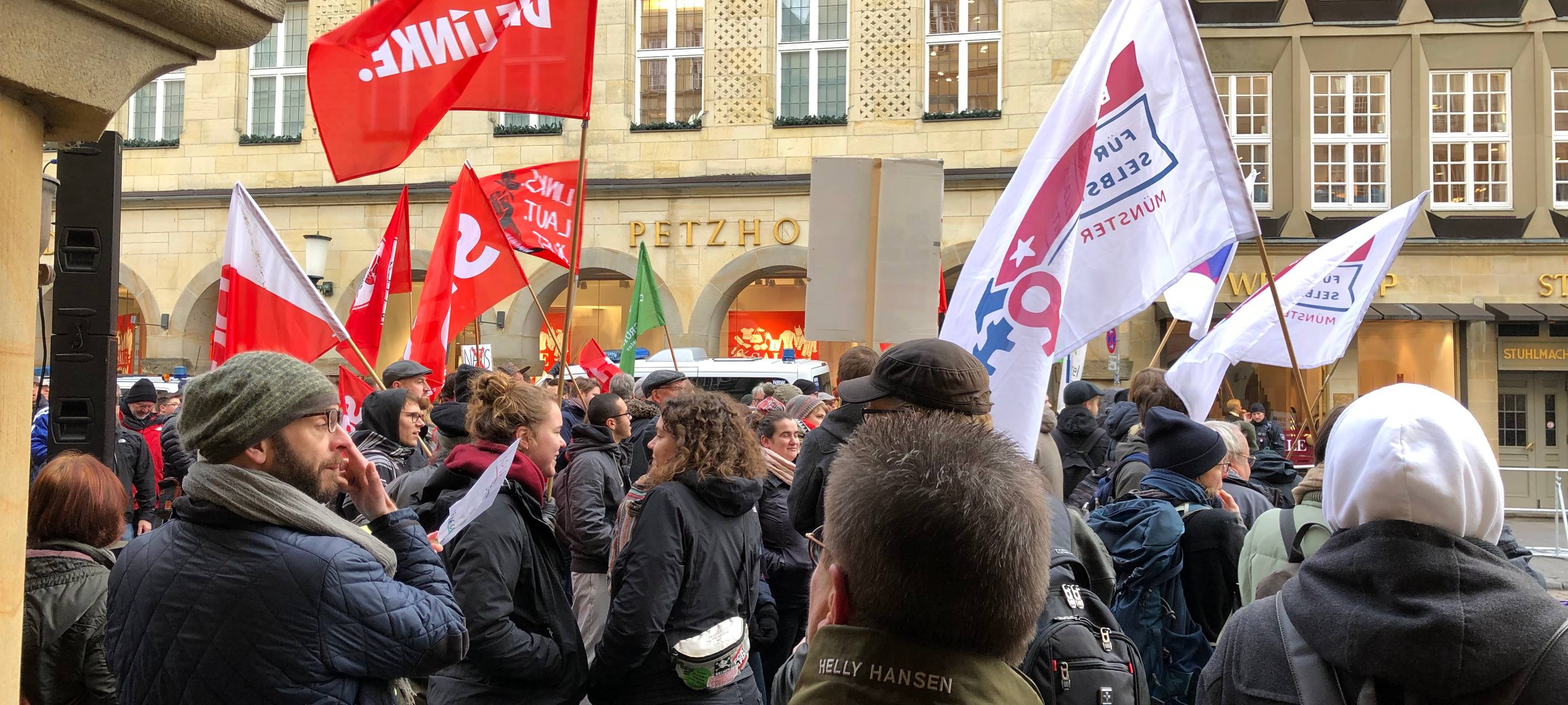 Proteste gegen die AfD auf dem Prinzipalmarkt