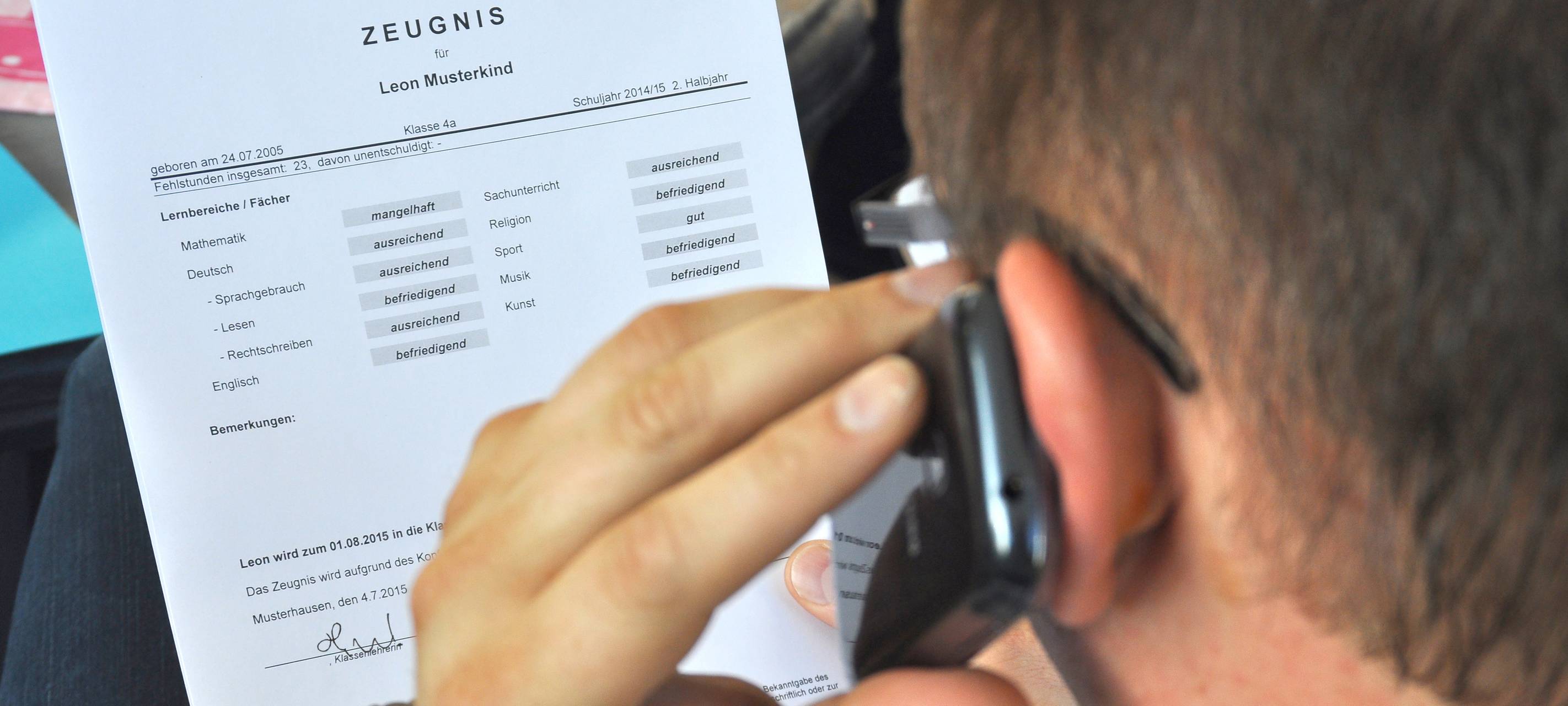 Tipps von Fachleuten am Zeugnistelefon