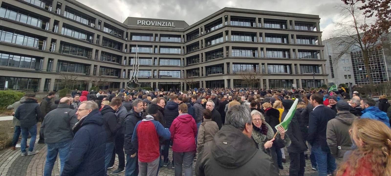 Protest bei der Provinzial