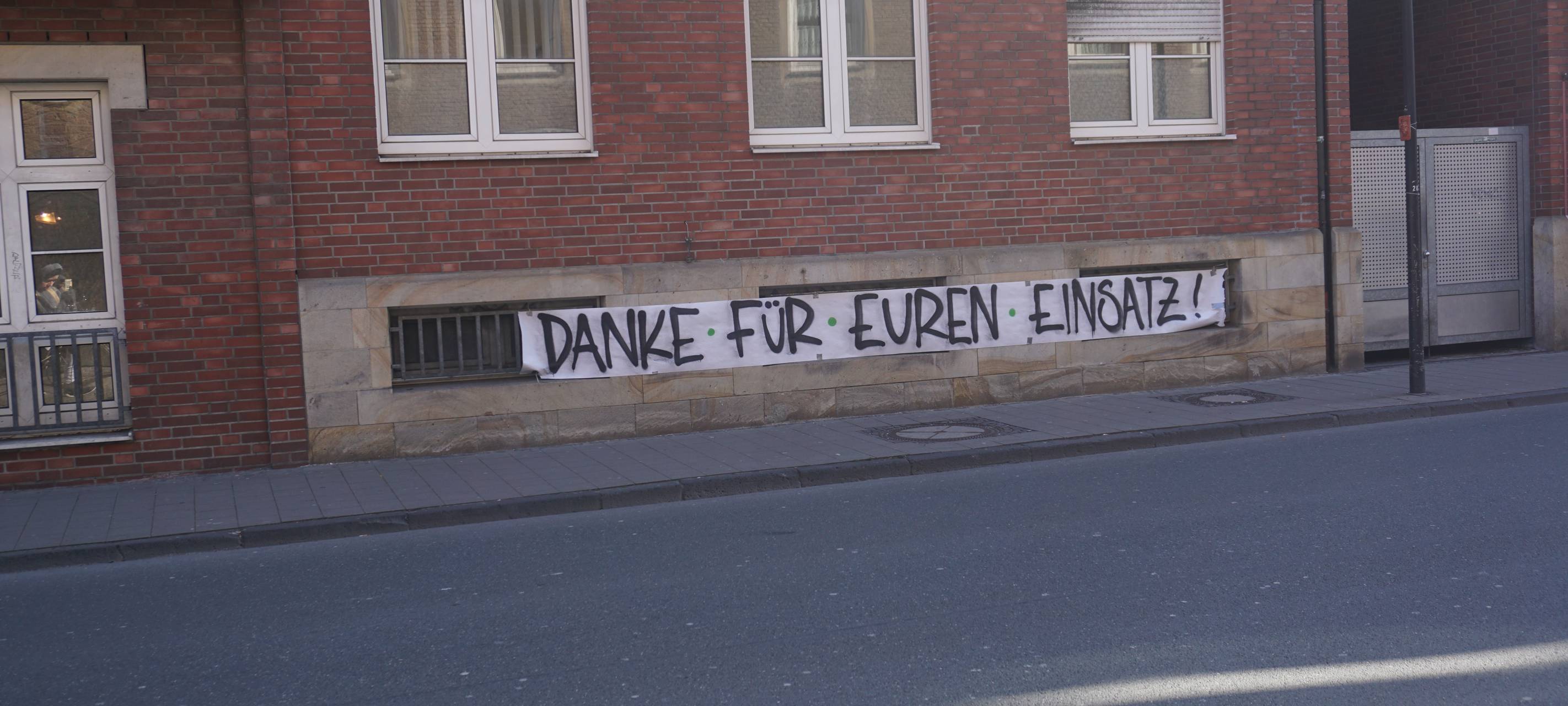Plakataktion der Preußen-Fans