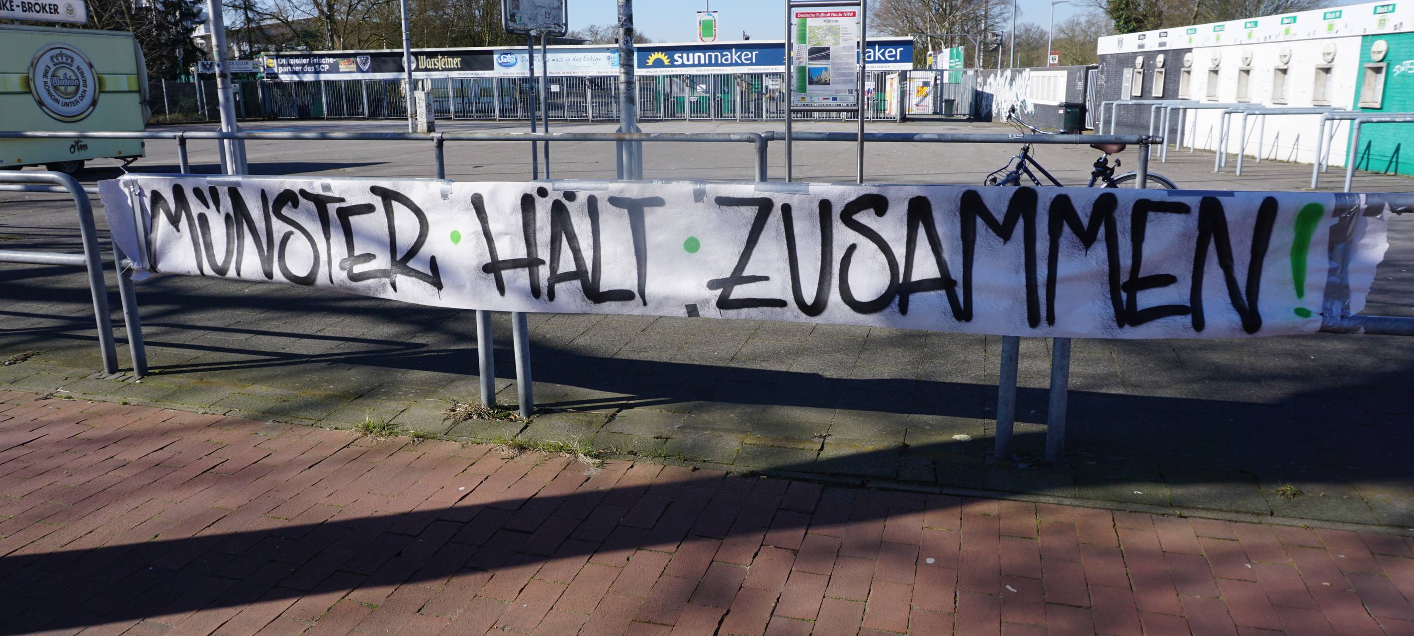 Plakataktion der Preußen-Fans