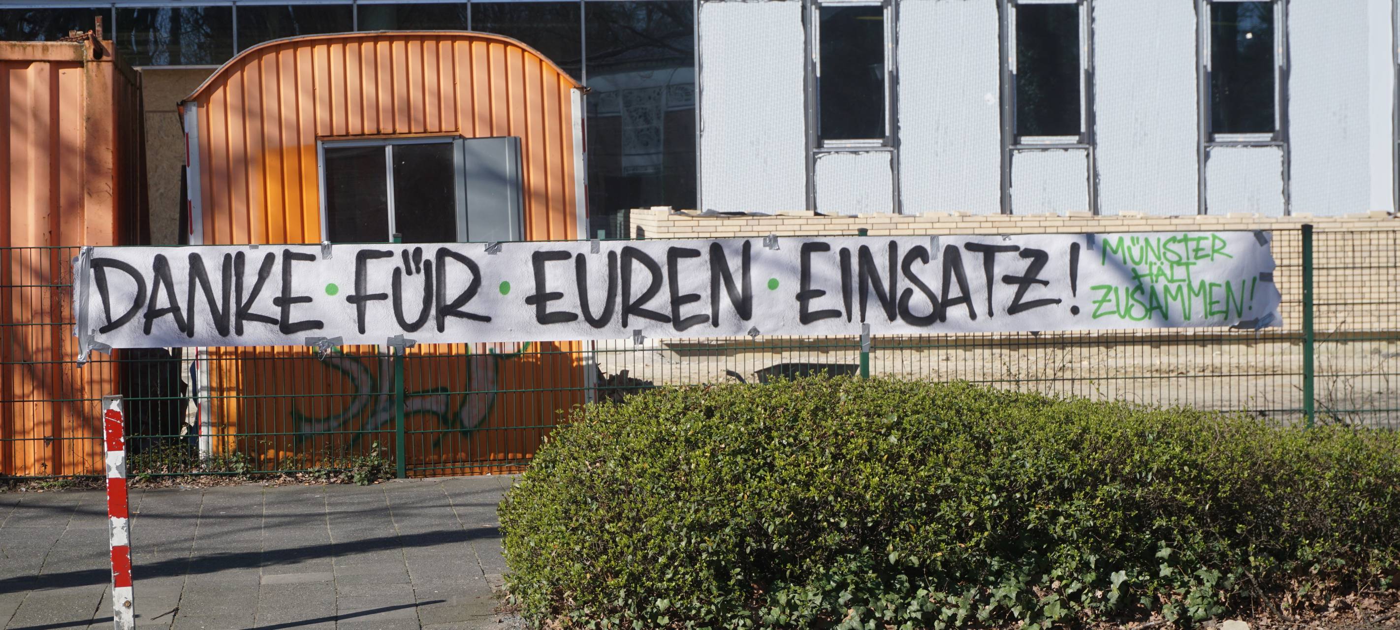 Plakataktion der Preußen-Fans
