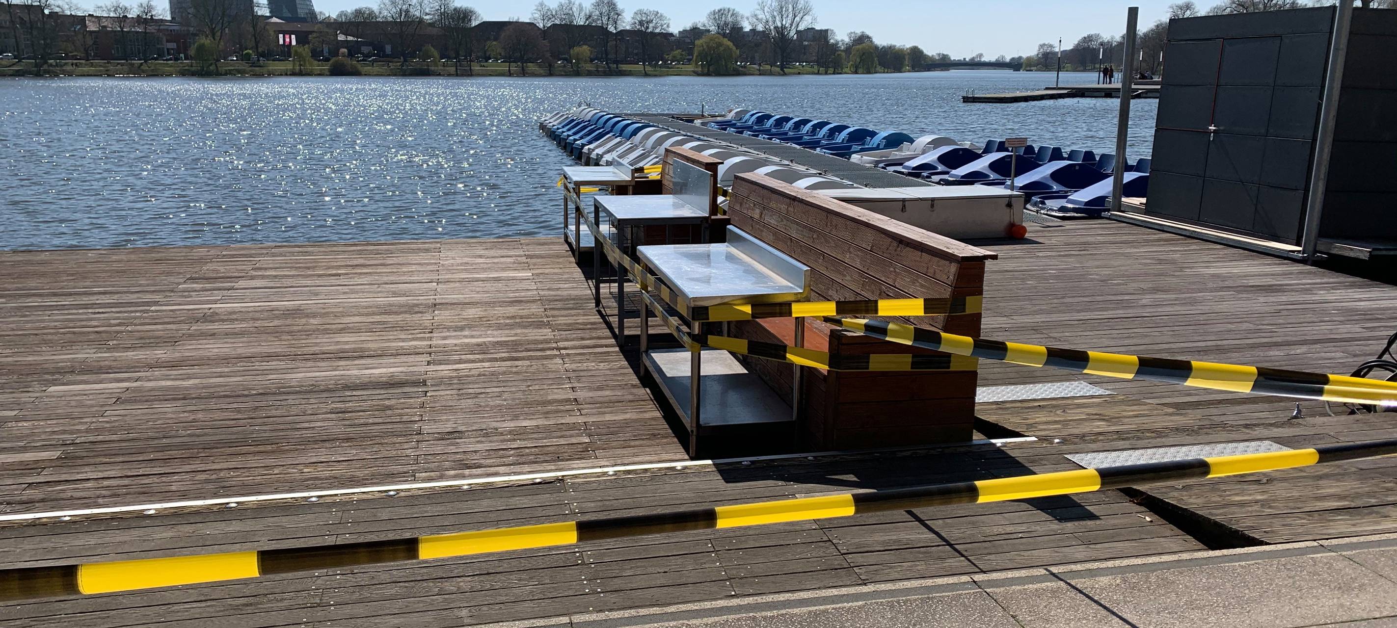 Auch der Tretbootverleih muss geschlossen bleiben