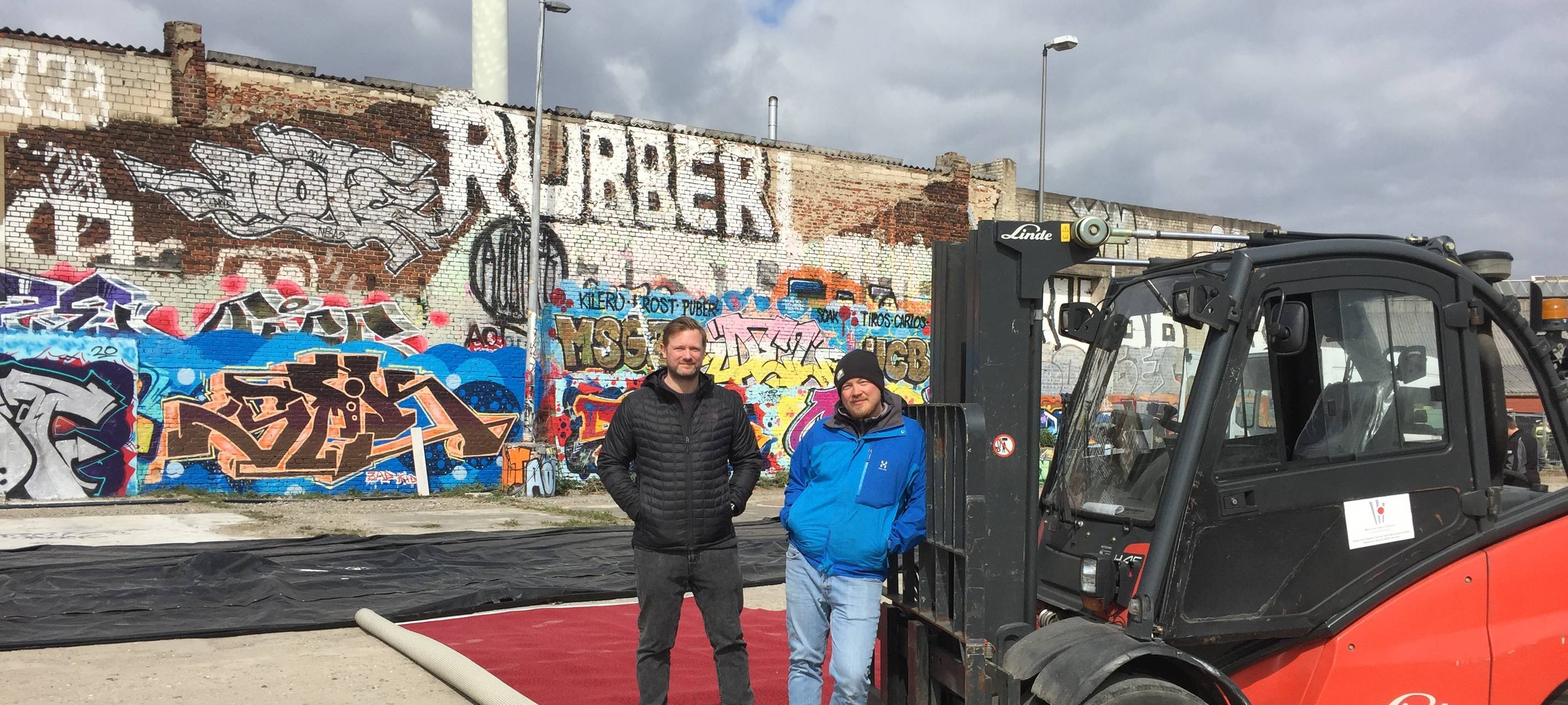 Münsters Autokino wird eingerichtet