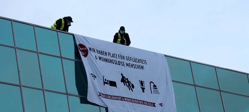 Protestaktion der Gruppe "eklat Münster"