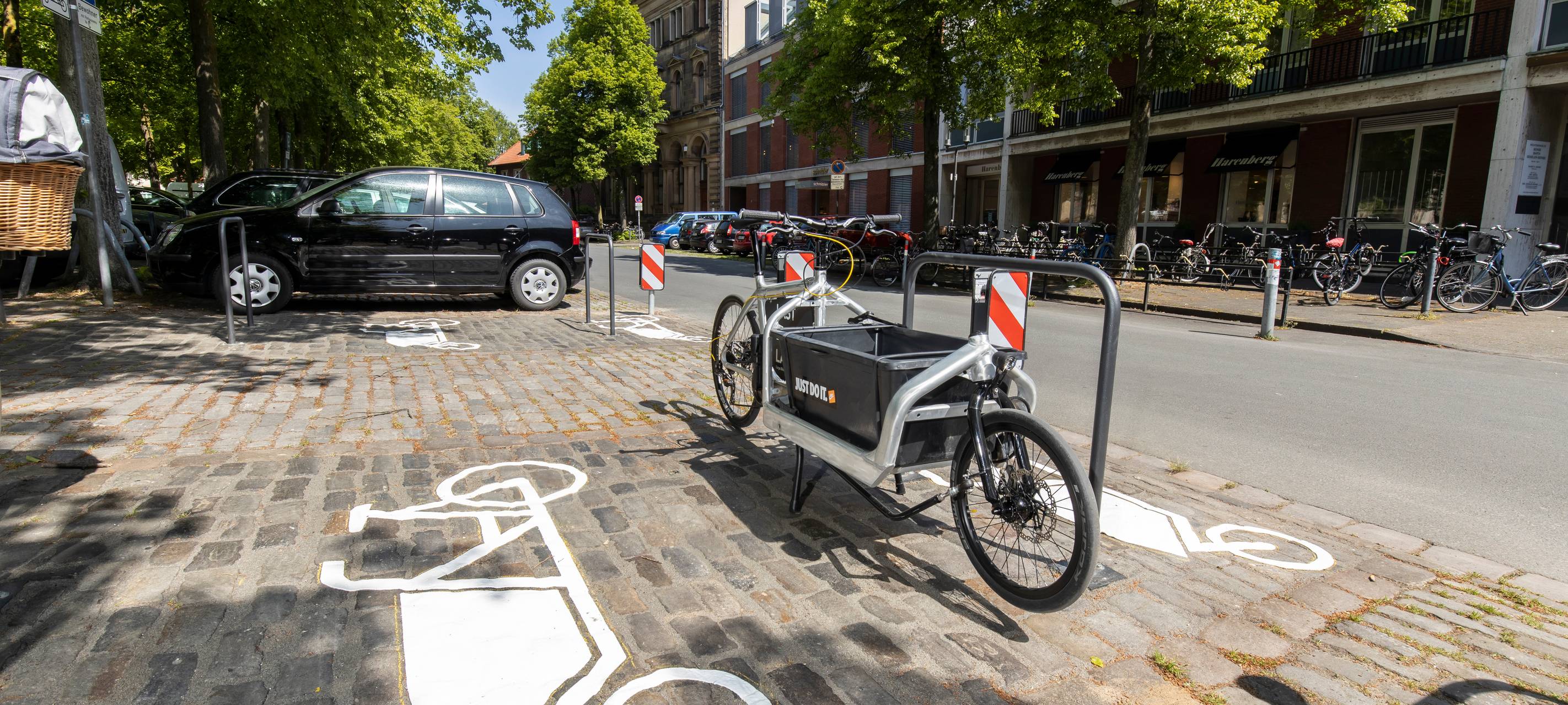 Eigene Parkplätze für Lastenfahrräder