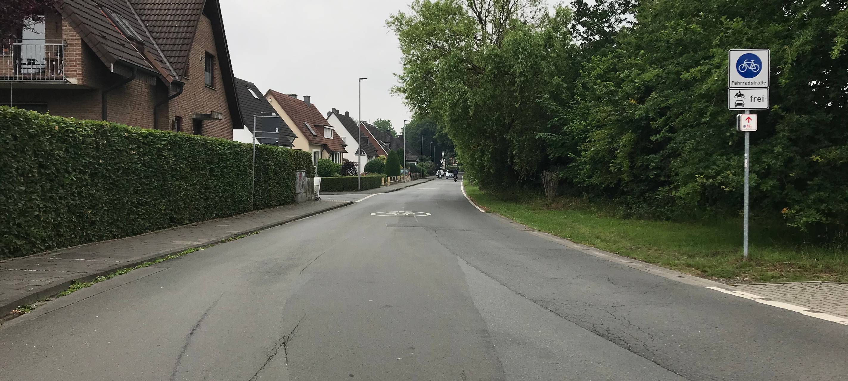 Veloroute: Lütkenbecker Weg und Lindberghweg erhalten roten Anstrich