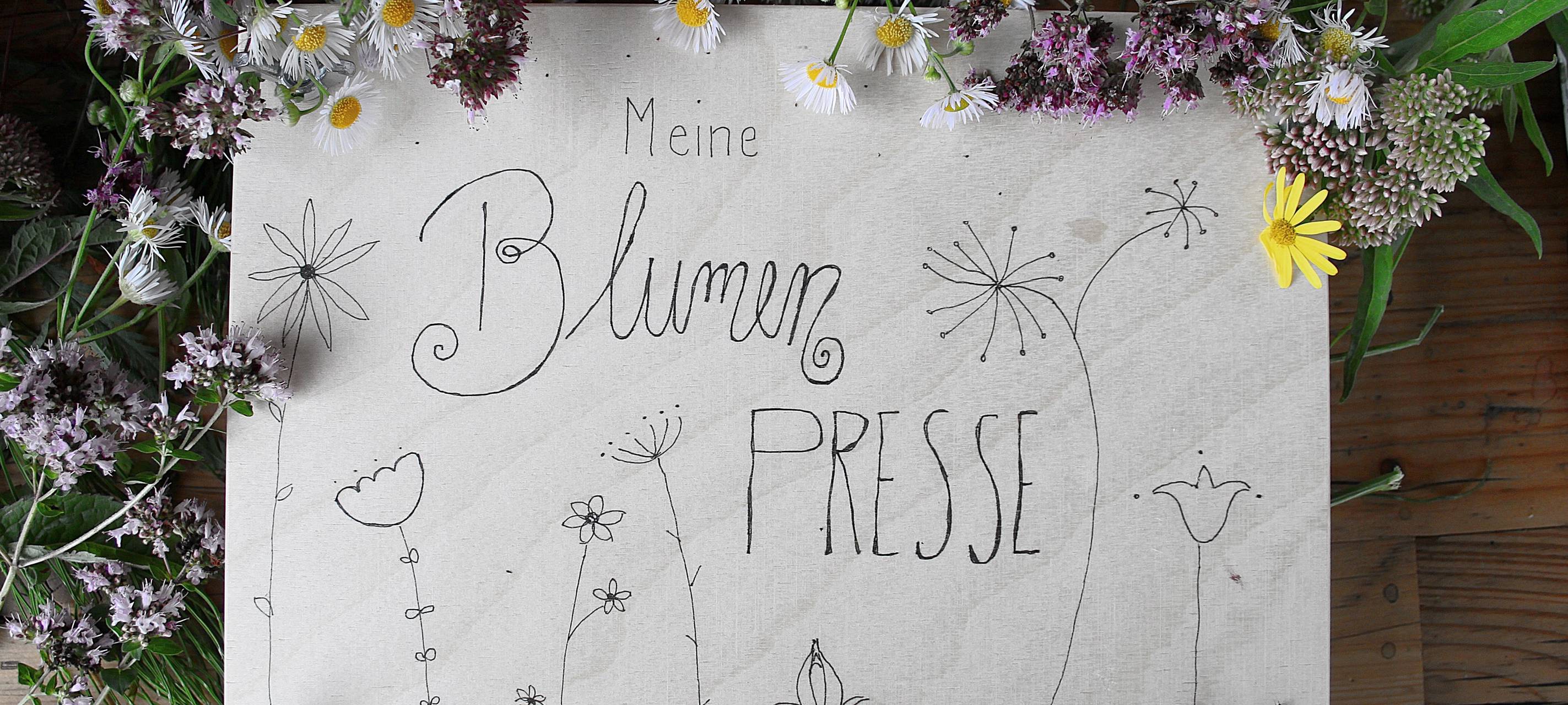 Sommerwiesenpoesie mit selbstgemachter Blütenpresse